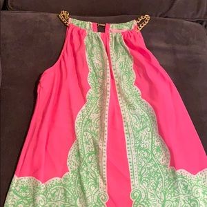 Lilly pulitzer silk halter top size M